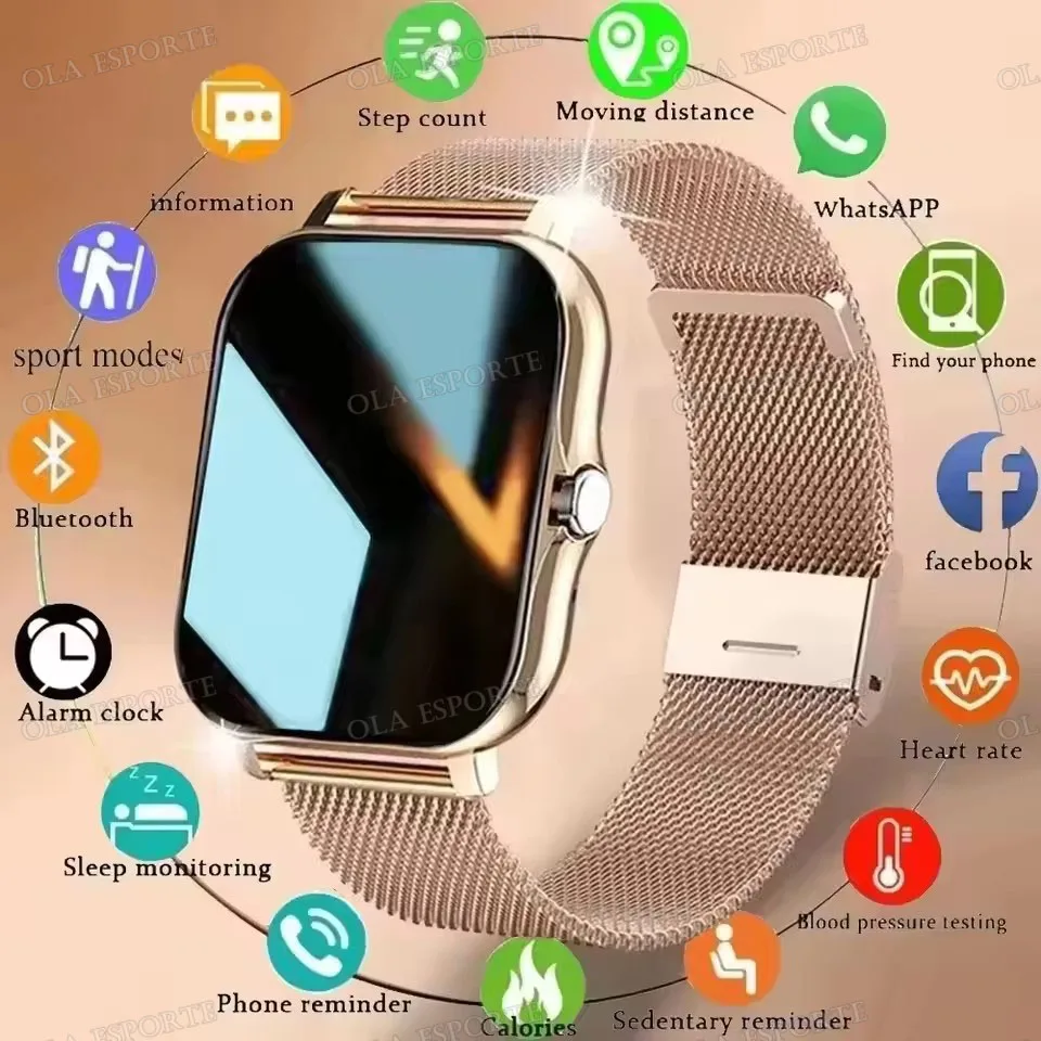 kf-S1c0dd4b3aec644f8b843652ff88471966 New Smart Watch Android IOS Phone 1.44 Inch Color Screen Bluetooth Call Blood Oxygen/Pressure Monitoring Smart Watch Women Men - Image 1