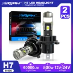 XSTORM H7 LED Projector Lens Car Headlight Canbus 60000LM 500W Car h7 LED Lights Bulbs 3570 CSP Turbo Lights Motorcycle Lights
