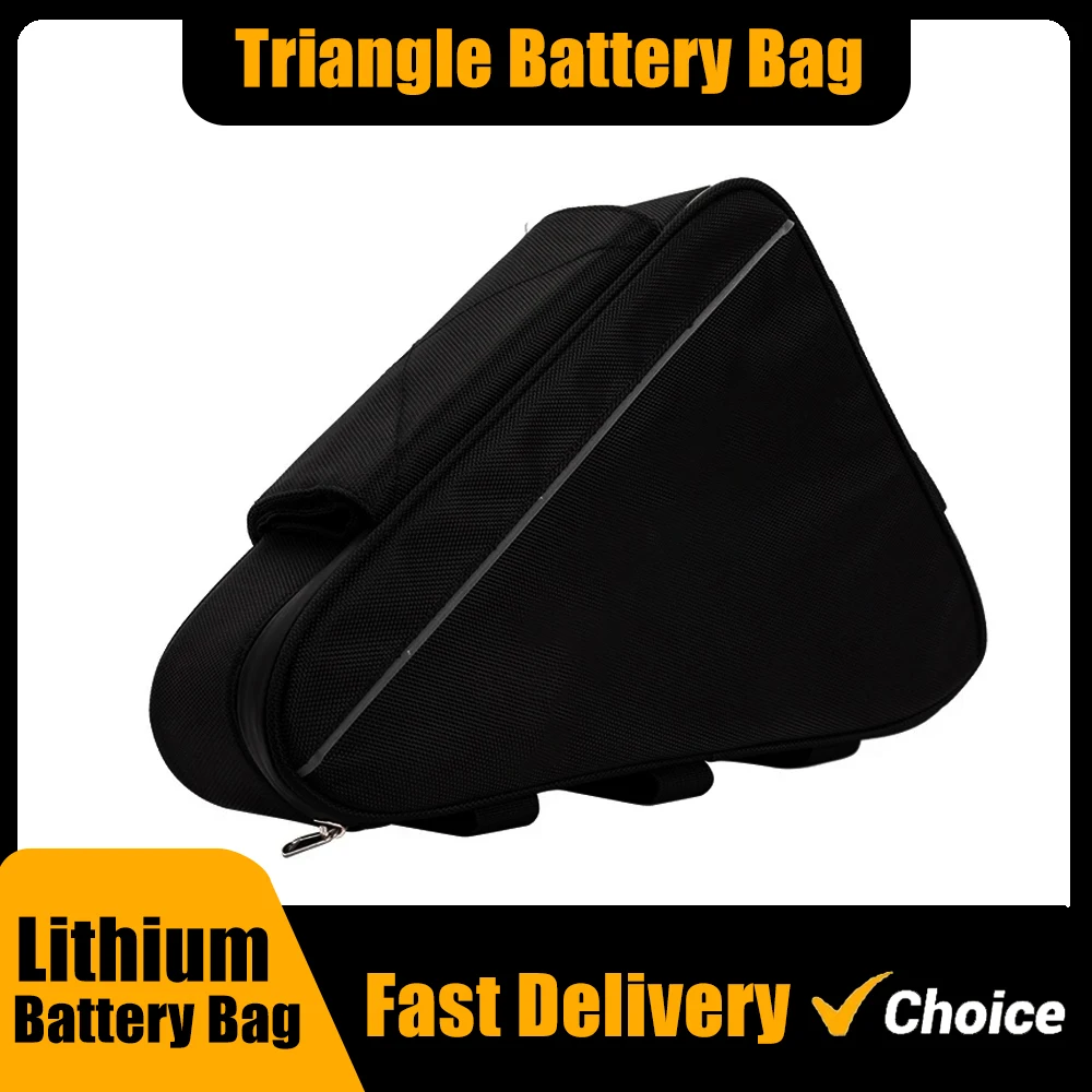 kf-S255bd08b47e941ca927e6b4fdb526704s 36V 48V 60V 72V E-BIKE Electric Bicycle Triangle Battery Bag Black Bicycle Frame Triangle Bags Max load 126 cells - Image 1