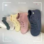 New Spring Children High-top Canvas Shoes Girls Retro Washed Color Board Sneakers Boys Casual Shoes Baby Soft Canvas Shoes