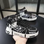 Boys' high-top sneakers 2025 Autumn/Winter new style children's sports shoes Buckle student soft-soled fleece casual shoes