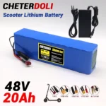 48V 20Ah Lithium-ion 13S3P Battery Pack 20000mAh with 250W 350W 500W 750W 1000W BMS for 54.6V E-bike Electric Bicycle Scooter