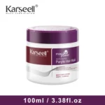 100ml Karseell Purple Hair Mask Professional Neutralizes Brass Yellow Tones For Blonde Silver Gray Highlighted Hair