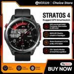 NEW 2025 Zeblaze Stratos 4 GPS Smartwatch 1.43" AMOLED Screen Compass Barometric Altimeter Flashlight Voice Calling Smart Watch