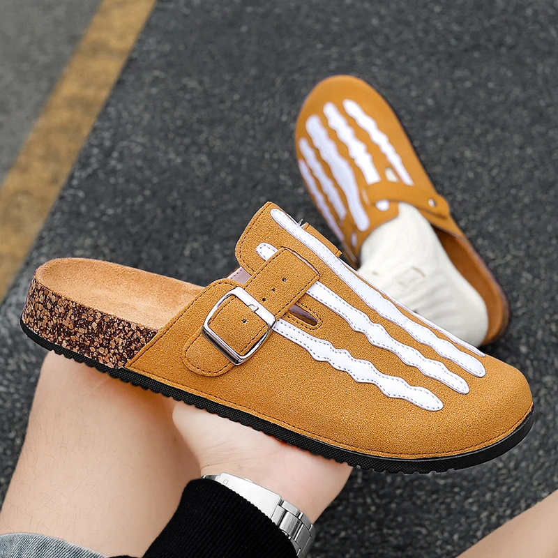 kf-S338fc177dc0c4b3a9e04f388c6514020V Men Shoes Cork Clogs Arch Support Fashion Mules For Classic Potato Women's Shoes Cozy Cork Footbed Lady Clogs Slippers - Image 1