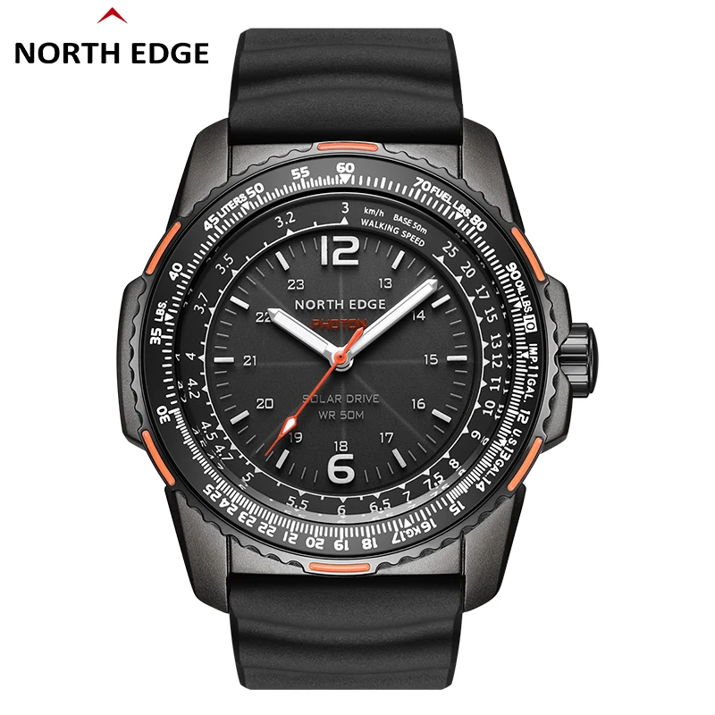 kf-S346e3e96a71d40b2b596a63a28207d70R NORTH EDGE PHOTON Men Digital Military Watch Waterproof 50M Men's Sport Wristwatches Solar Power Luminous Enviormentally Clock - Image 1