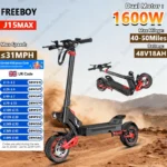FREEBOY J15 Max Electric Scooter 1600W Motor 48V18AH Battery Off Road E-Scooter 11 Inch OFF-Road Wheels Tire Foldable Escooter