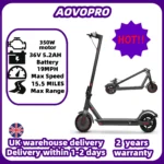 AOVOPRO Adult Electric Scooter 36V 5.2AH Battery 350W Powerful Motor Maximum Speed: 19 mph miles App Control Supported 8.5-inch
