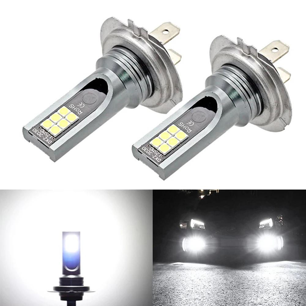 kf-S38db7afb8be244bd9a5e1b8fe45ceb83d H7 Led Light Bulb Kit Car Fog Light Bulbs 55w Super-Bright 6000k White Led Lights For Vehicles High Power Auto Headlight LED DRL - Image 1