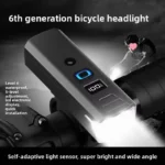 Bicycle lights, bike lights, cycling lights, TYPE-C charging digital display, high brightness, road bike sensing, night riding