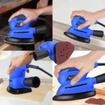 130W Detail Sander Handheld Electric Sander Palm Sander Mouse Sander Small Sanding Machine for Wood Wall Sanding Polishing