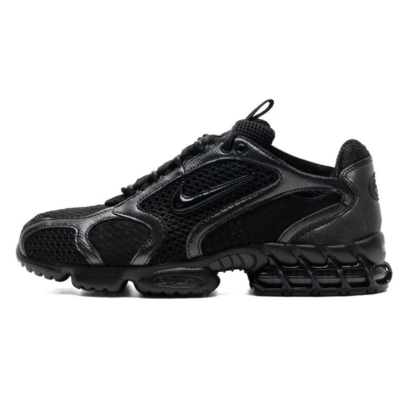 kf-S4444940319da4df6875dd3caacaa8b97i Nike Air Zoom Spiridon Cage 2 New Men's Pure Black Mesh Leather Patchwork Casual Sneakers Hm8497-010 - Image 1