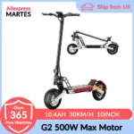 Martes G2 Adult Electric Scooter 500W Motor 48V 10.4AH Battery 10 Off-Road Escooter Foldable E-Scooter Electric Scooters