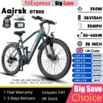 Aairsk GT900 Ebike 250W Motor 36V 13AH Battery Electric Bicycle Mountain Off-road Full Suspension Adult Electric Bike