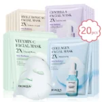 20pcs/5pcs Centella Collagen Face Mask VC Moisturizing Refreshing Sheet Masks Hyaluronic Acid Facial Mask Skin Care Products