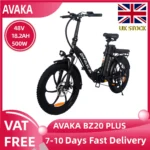 AVAKA BZ20 PLUS Foldable Adult E-bike 500W Men's E-Mountain ebike 870WH Battery,20 Inch Fat Tire women's Electric Bike