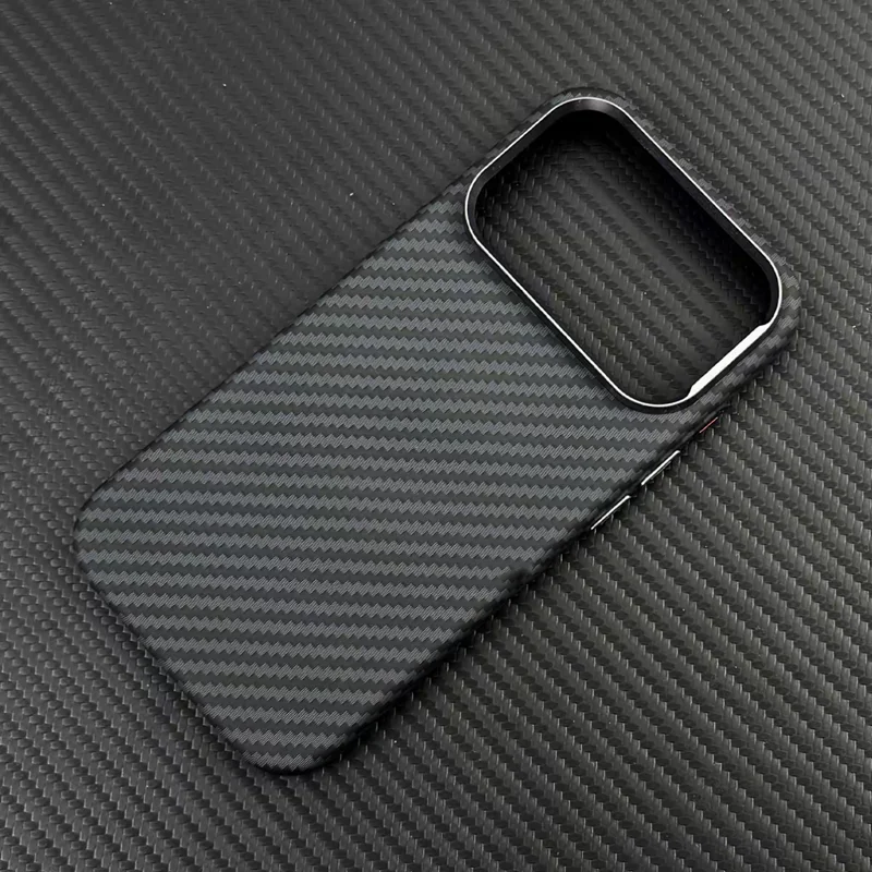 kf-S4d98ee6ea0ad4ce39caf30dfcef33afdn Carbon Fiber Texture Magnetic Armor Case For iphone 17 17Pro Max 16 Pro 15 14 13 Ultrathin Alloy Lens Wireless Charge Hard Cover - Image 1