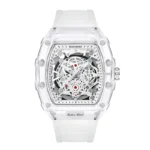 UTHAI BK134 Fashionable Men watch barrel shaped transparent waterproof quartz watch sports clock gift watches for man