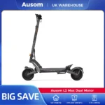 Ausom L2 Max Dual Motor UK Plug 48V20.8Ah 1000W*2 E-Scooter Dual Swingarm Suspension 65km/h Max Speed E-ABS+ Disc Brakes IP54
