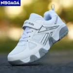 White Breathable Children Walking Shoes Summer Mesh Casual Sneaker for Kids Boys Outdoor Sport Tennis Anti-Slip