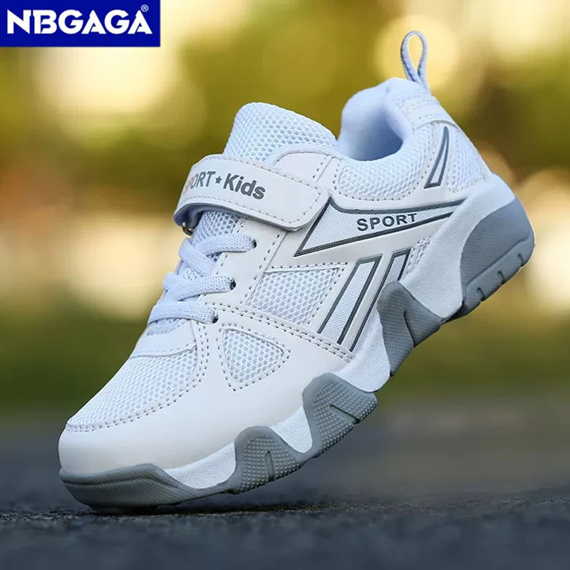 kf-S510058127d1341d4a2231c807dfcd794U White Breathable Children Walking Shoes Summer Mesh Casual Sneaker for Kids Boys Outdoor Sport Tennis Anti-Slip - Image 1