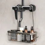 Convenient Toilet Shower Rack with No Drilling Installation Bathroom Storage Basket for Shower Room and Bath Products