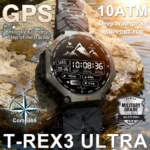 T-Rex 3 Ultra Military Grade GPS Smart Watch 10ATM Waterproof Compass Altimeter Barometric AMOLED Men HD Call Sports Smartwatch