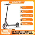 AOVOPRO Foldable Electric Scooter 350W Motor 10-Mile Range 19MPH Top Speed 8.5-Inch Wheels Maximum Load Capacity 265 lbs