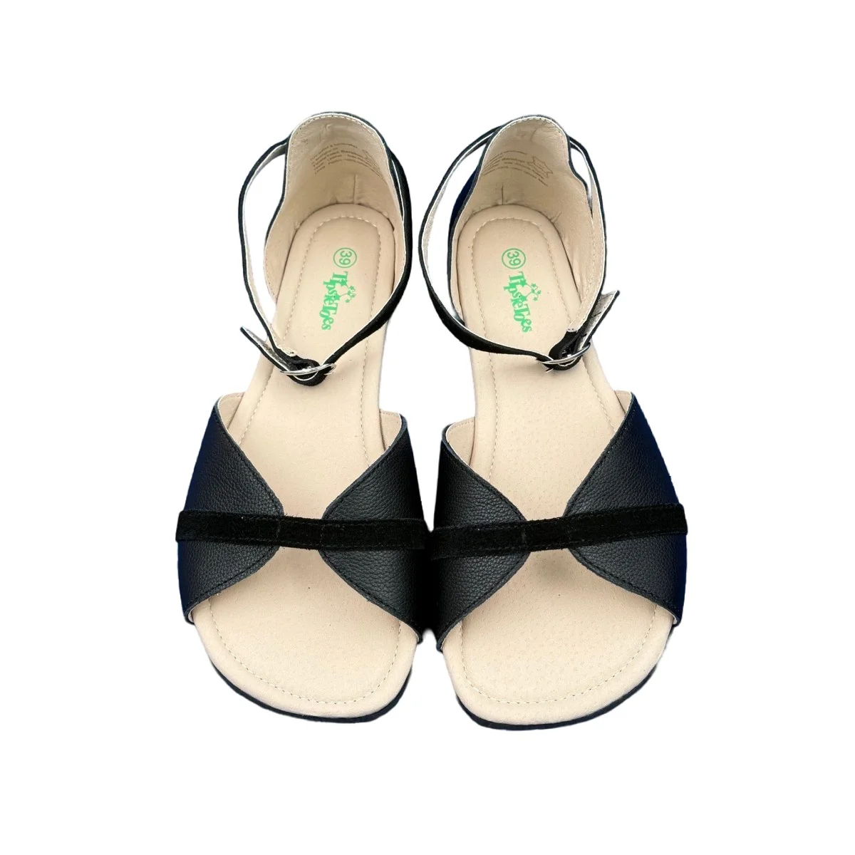 kf-S5a0c98d4220249ab880a2c165a9ca73fv Tipsietoes Sprinng Summer 2025 Barefoot Genuine Leather Flat Sandals Women With Soft Sole Zero Drop Wider Toes Box LIght Weight - Image 1