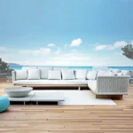 Nordic Wood Garden Furniture Sets Corner Relaxing Modern Luxury Garden Table Center Lounge Camping Designer Mesa Home Furniture