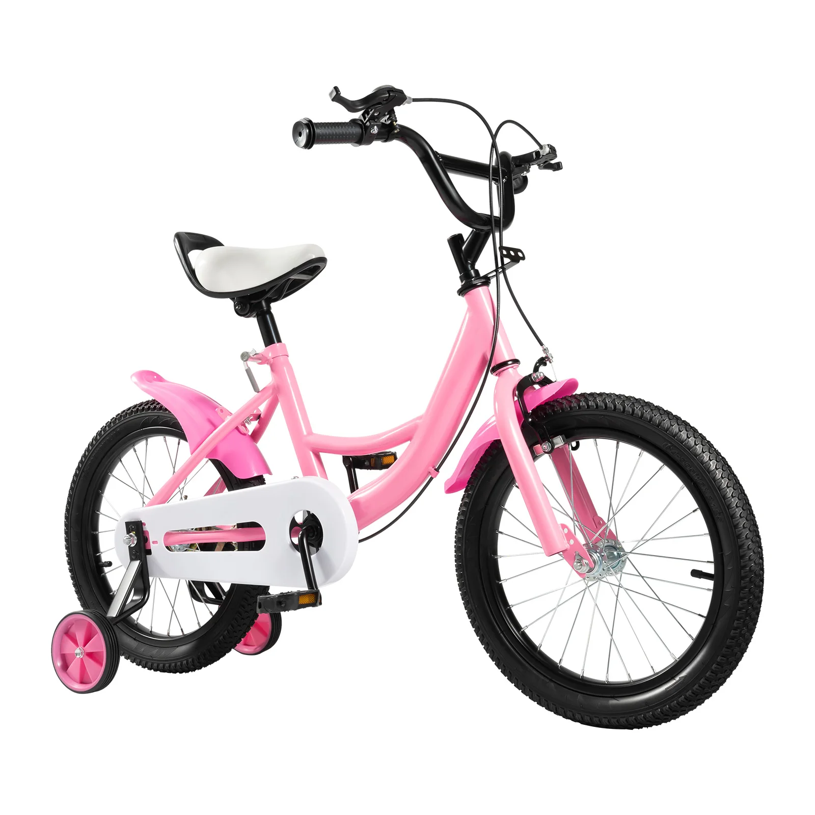 kf-S5a38d36ac1ef4b278dedf6b646a0fcdfI 16 inch Children's Bicycle with Training Wheel for 5-8 Year-Old Kids, 100-135cm Height Adjustable Bike Bearing 50KG - Image 1