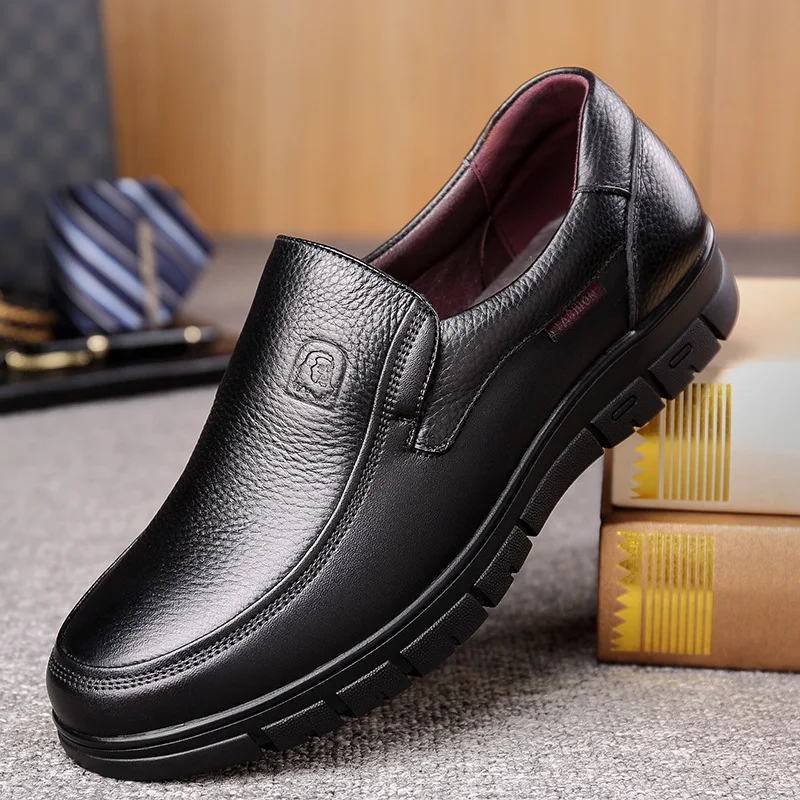 kf-S60bc75ffb0044108aa8d0a5bbd5d33bbj Summer New Men Leather Shoes soft soled Casual Flat Shoes Outdoor Walking shoes Comfort fashion soft leather shoes Loafers - Image 1