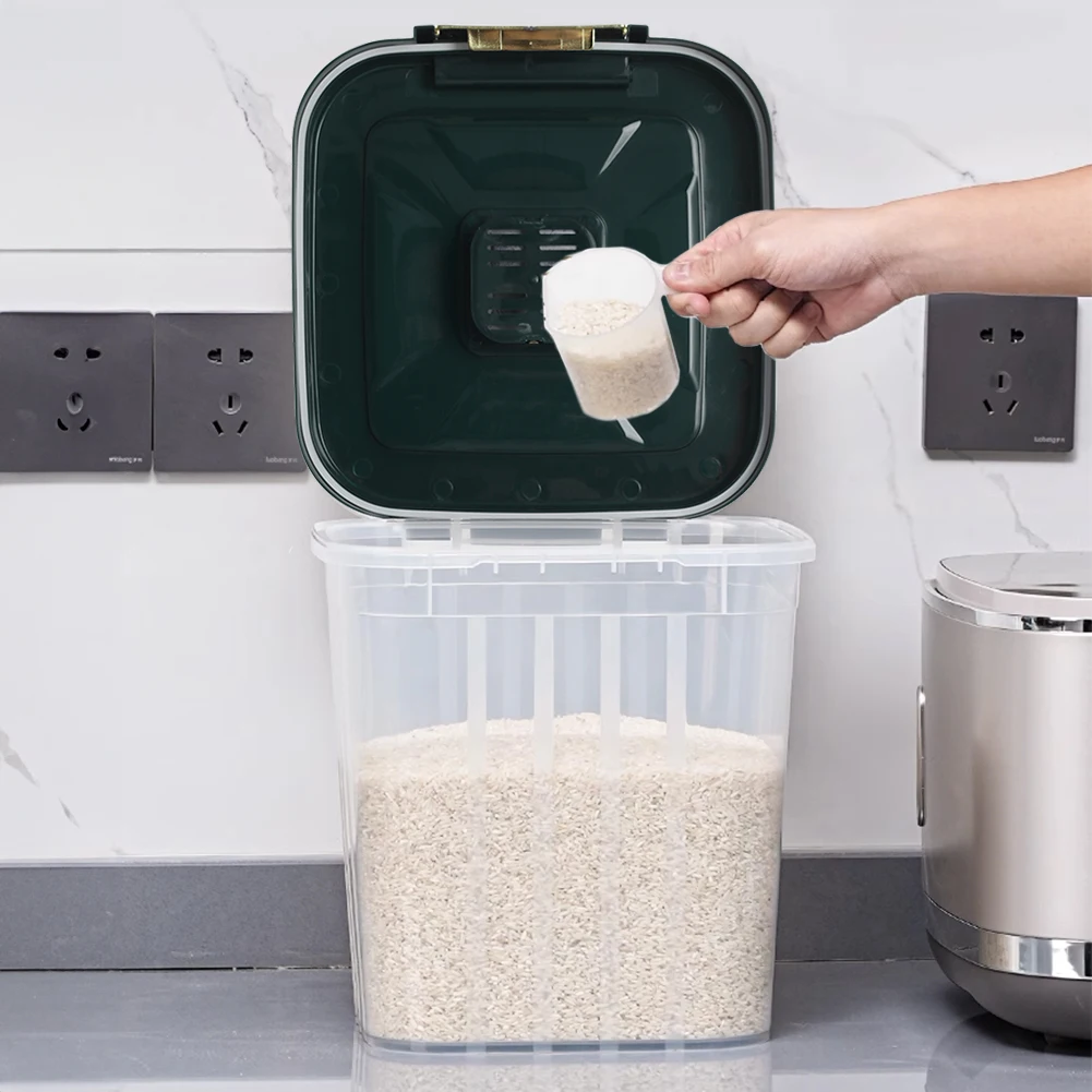 kf-S62c168b4891e4773b3ea01a8ee146edad Voltsify Large Capacity Transparent Kitchen Organizer with Flip-Top Lid, Wide-Mouth Design for Rice, Flour, Grains & Dry Goods - Image 1