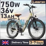 Aairsk SU7 Electric Bike Adult 750W Peak Power Motor 36V13AH Lithium Battery Electric Bicycle 24-inch Tire City Commuting E-bike