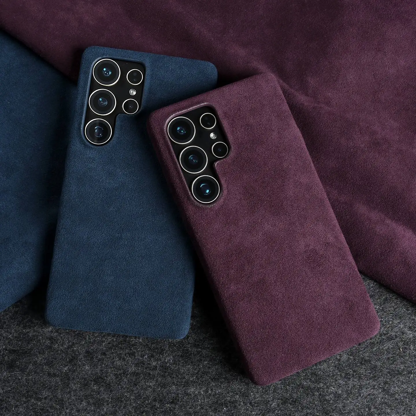 kf-S6520695c37a940e4818b6c0ebfa2920cM Full Coverage Magnetic ALCANTARA Case For Samsung Galaxy S25 Ultra S24 S23 S21 for Magsafe Artificial Leather Suede Phone Cover - Image 1