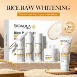 Rice Raw Whitening Set Brighten Hydrating Moisturize Soothing Facial Cleanser+toner+essence+lotion+cream Skincare
