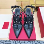 Shoes For Women 2025 Summer Luxury Punk Metal Rivet High Heels Gladiator Pointed Toe Stiletto Sandals Elegant Sexy Party Shoes