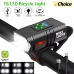 Bright Bicycle Light T6 LED Front USB Rechargeable MTB Mountain Bicycle Lamp 1000LM Bike Headlight Flashlight Cycling Scooter