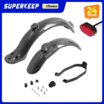 Tire Splash Carbon Fiber Fender Guard Bracket for Xiaomi Mijia MI M365 1S M187 Pro E-Scooter Rear Mudguard Taillight Accessories