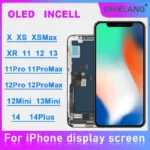 AAA+++ OLED For iPhone X XR XS Max LCD Incell For iPhone 11 12 Pro Max 13 Mini 14 Pro Max Plus Display Screen Digitizer Assembly