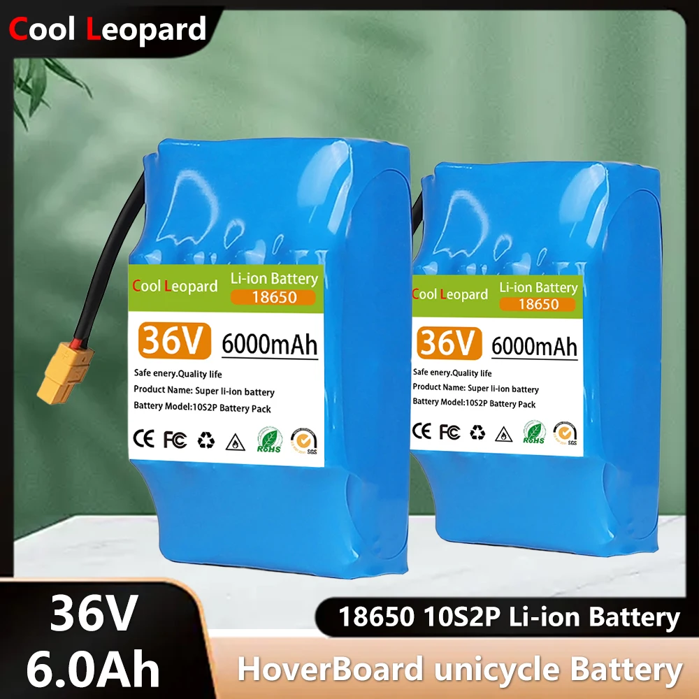 kf-S729701865a2e4235887536ae3858fa5c6 36V 10S2P 6000/7000mAh 36v Electric Scooter Battery Lithium-ion 18650 Battery Pack Self balancing electric vehicle Battery - Image 1