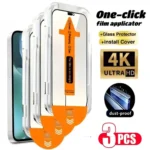 3-1Pcs High Clear Full Screen Protector for iPhone 17 16 15 Pro Max 16 15 Plus 14 13 12 Pro 17 Air X XR Easy Install Glass Film