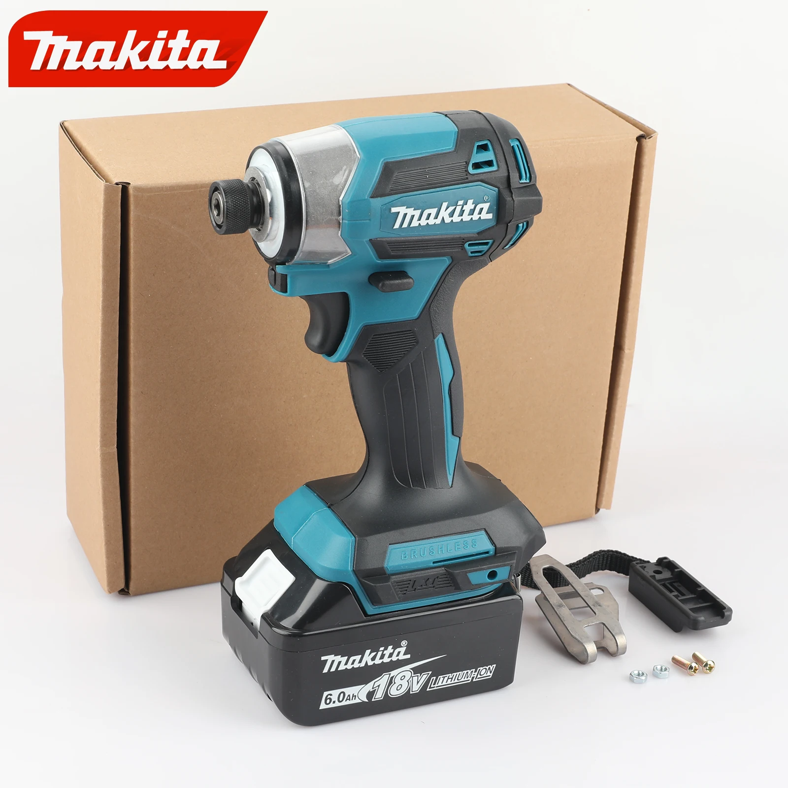 kf-S7d344ed1cf6446dd9886e9e7b81b0cd4x Makita Lithium Screwdriver New Dtd173 Impact Screwdriver Electric Screwdriver Electric Hand Drill Wood/Bolt/T-Mode For Makita - Image 1