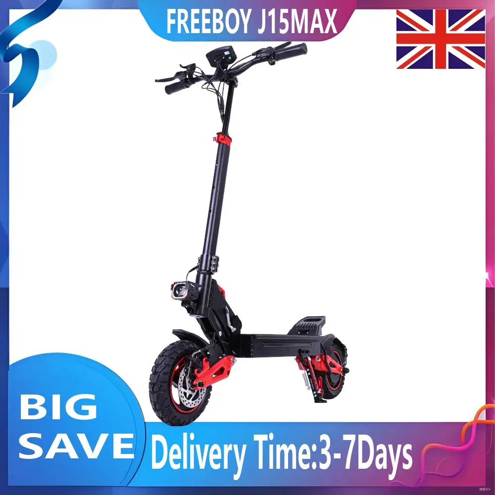 kf-S7e3e42b4191c4693abb410cb2f28d054d FREEBOY J15 MAX Adult Electric Scooter 1600W Motor 48V 18Ah Folding E-Scooter 10 Fat Tires E-Mountain Scooter - Image 1