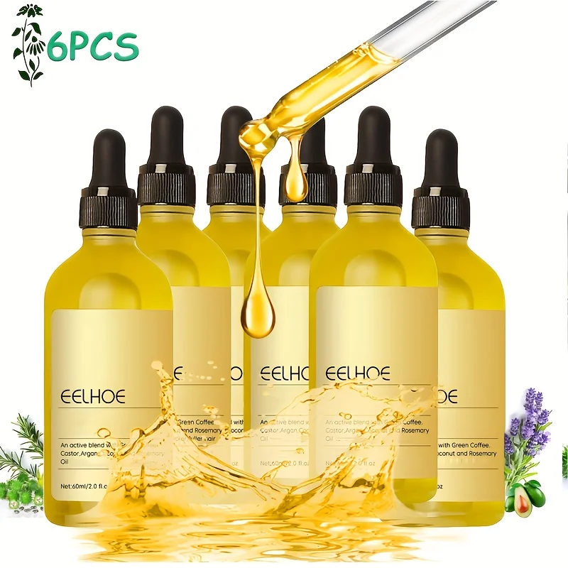 kf-S7ec580decc084756978430b92d91b409b 1/3/6pcs Rosemary Hair Scalp Essential Oil Nourishing Moisturizing Includes Lavender Cypress Oil Ideal for Men Women Hair Care - Image 1