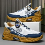 Men's Korean breathable casual sports shoes four season new soft soled Rotating shoelaces outdoor running shoes student sneakers