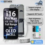 HQESTARX Phone Screen assembly For IPhone 16 PRO MAX i13 pro14Pro Max LCD i15 OLED with Repair Tools Mobile Screen Replacement