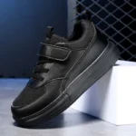 Fashion Children Shoes Boy Sneaker Black Leather Mesh Summer Comfortable Kids Casual Sneaker Running Sports Shoes for Boy