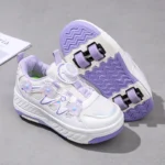 HeelysChildren's small flower decorated four-wheel roller skating sports shoe breathable roller skating girls shoes holidaygifts