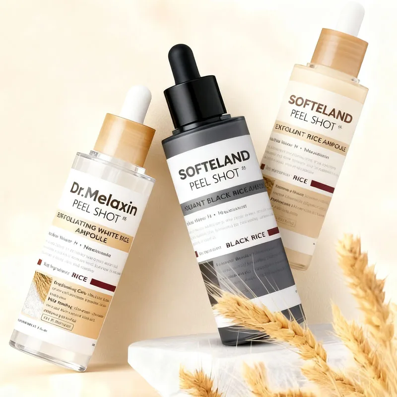 kf-S8bf144d13eac4ab6b90533e4809cd079b Dr. Melaxin Korean Skin Care Sets Rice Exfoliating Hydrating Facial Serum Softening Serum Acne Removal Hydrating Pore Reduction - Image 1